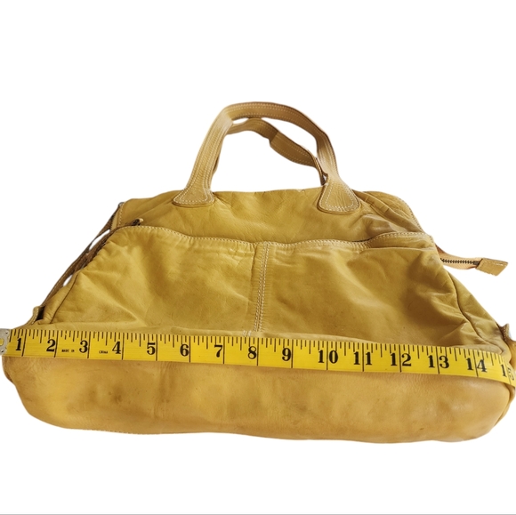 Latico NJ. USA Genuine Leather Yellow Shoulder Bag - Picture 6 of 14